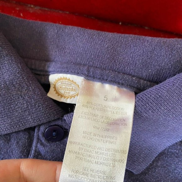 Rare NES Nintendo SUPER MARIO Bros Polo Shirt Retro Collared Shirt Vintage 5T - Picture 3 of 3